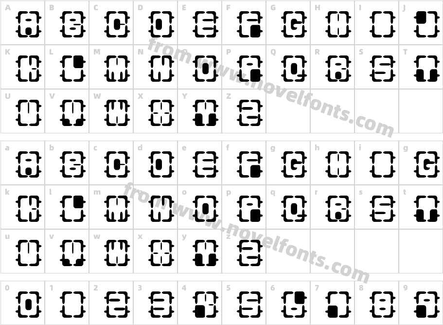 REOXYCharacter Map