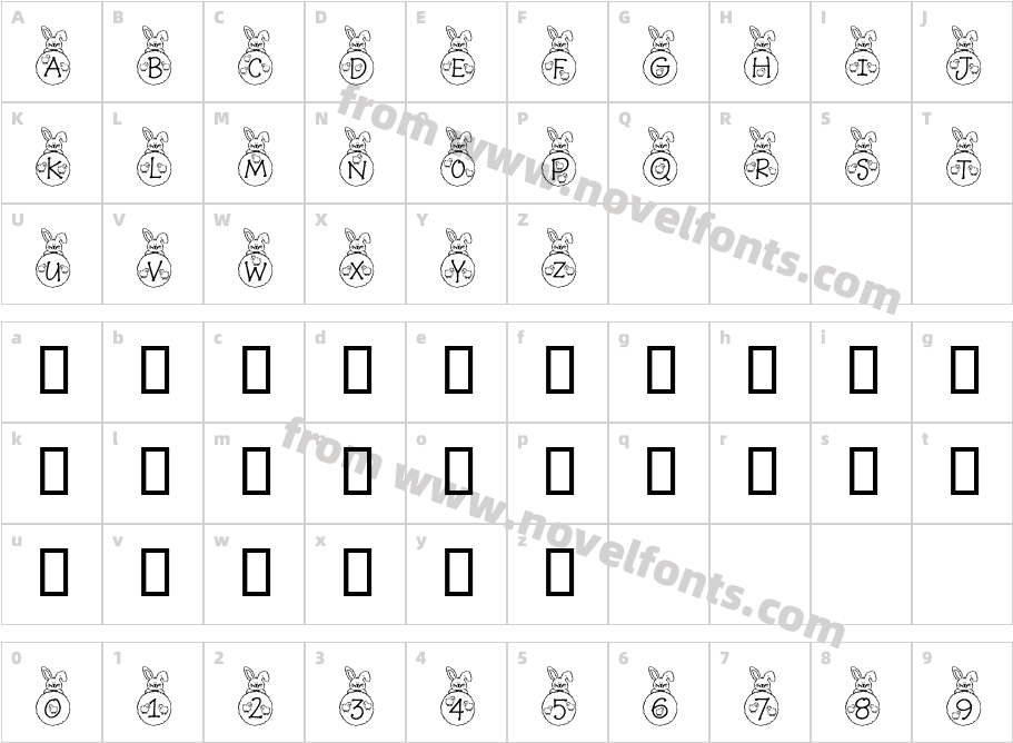 RMBunnyCharacter Map