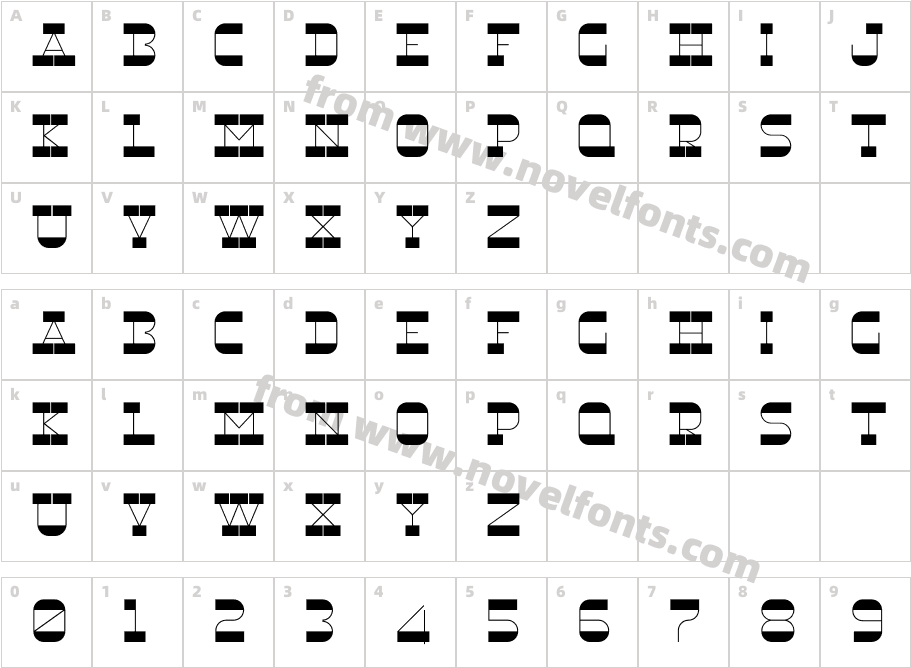 RNS UnderwoodCharacter Map