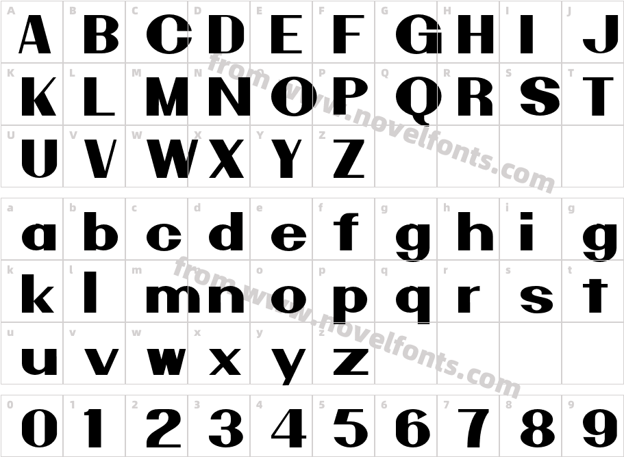 RO Spritendo SemiBold BETACharacter Map