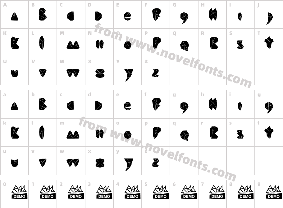 ROCKACharacter Map