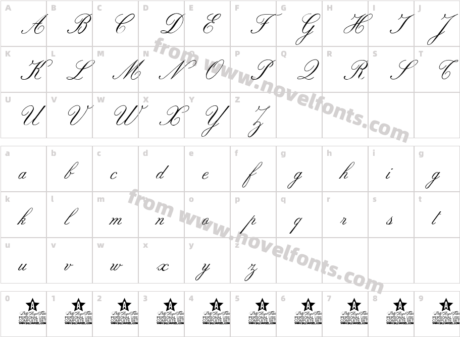 ROSEMARRYE SCRIPT PERSONAL USECharacter Map