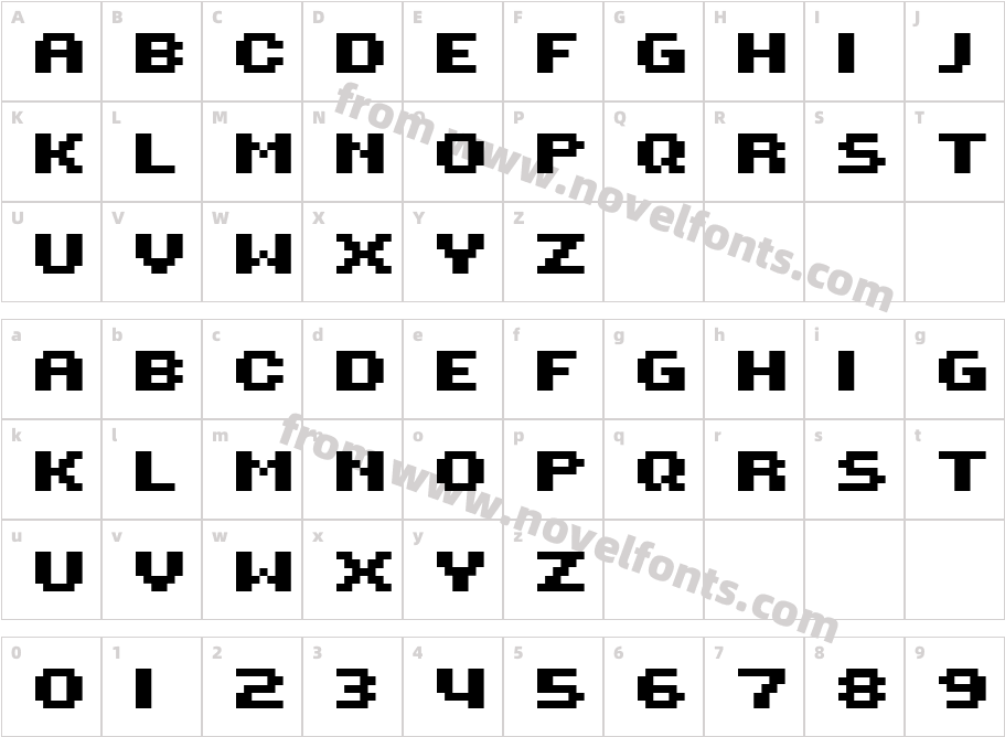 ROTORcap Extended BoldCharacter Map