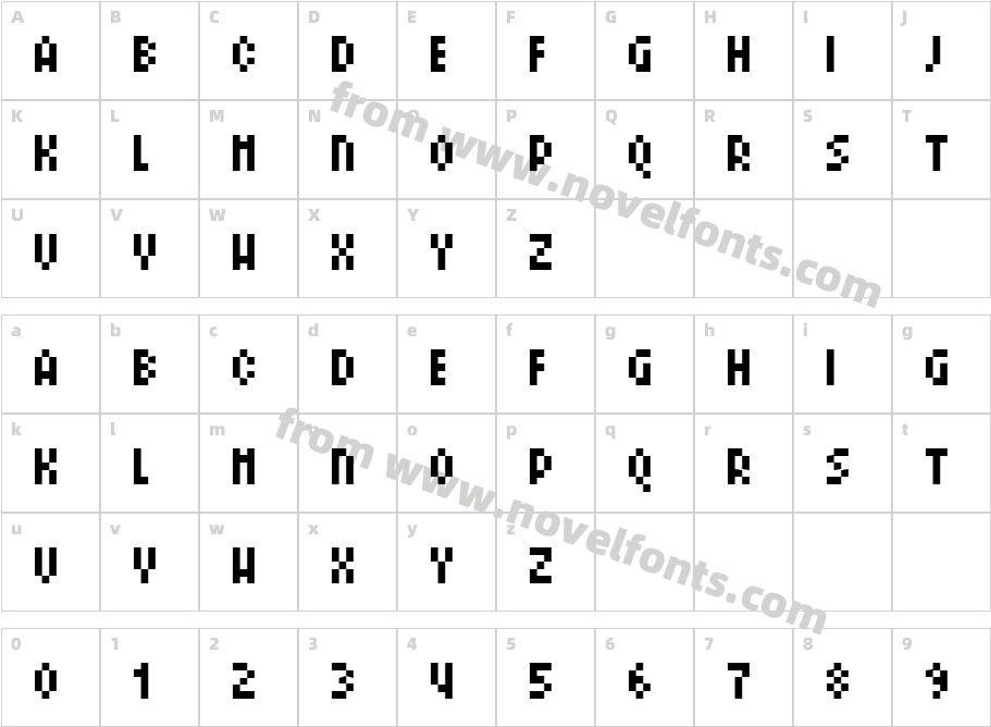 ROTORcapNeue-CondensedCharacter Map