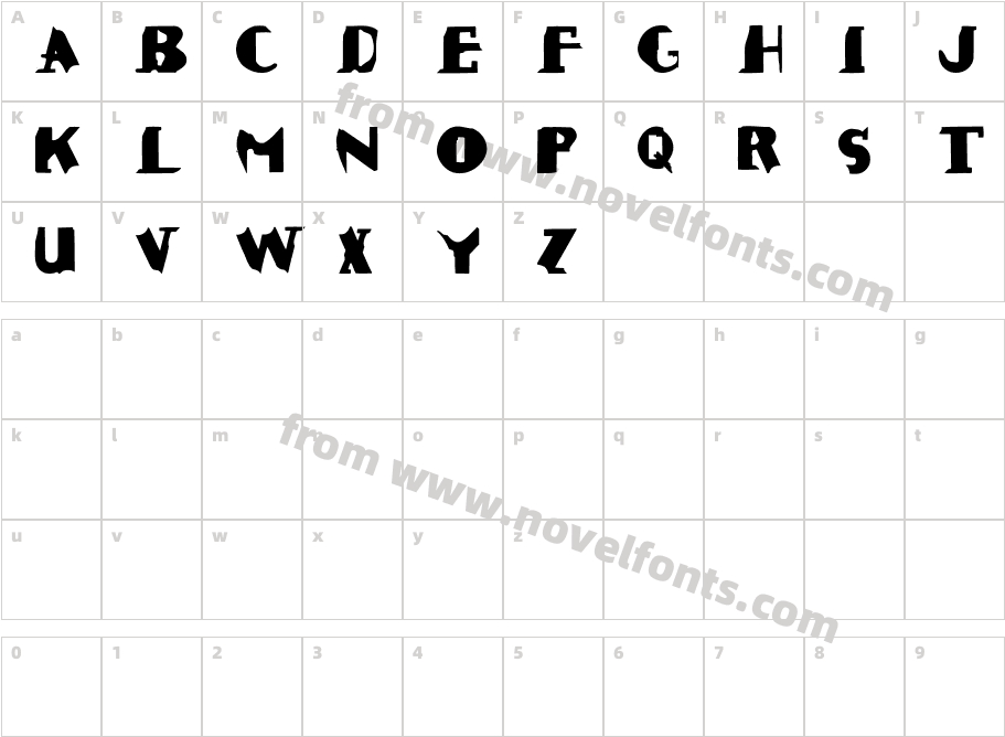 ROUGHAGECharacter Map