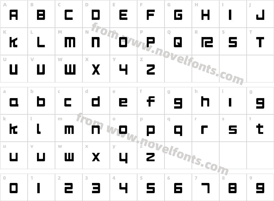 RS125 OriginalCharacter Map