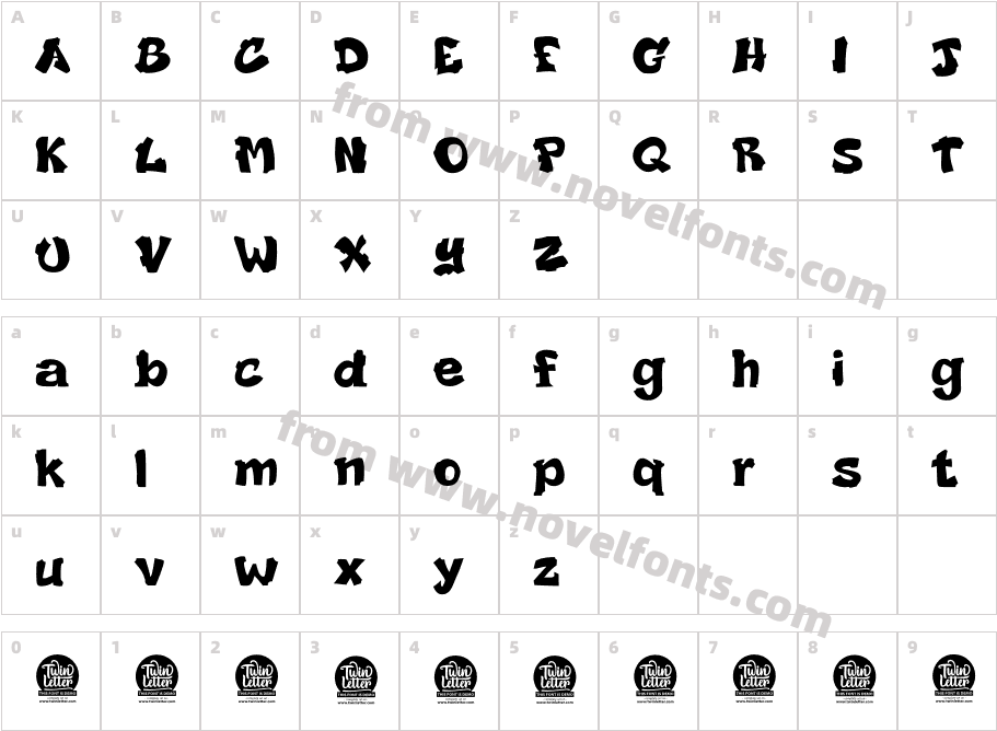 RUDAL Personal UseCharacter Map