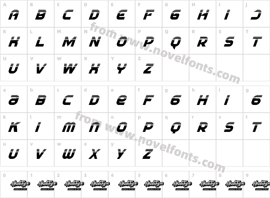 RaceStripeDemoRegularCharacter Map