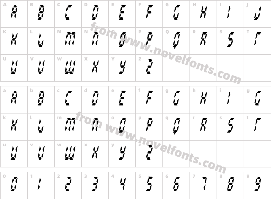 Radioland SlimCharacter Map