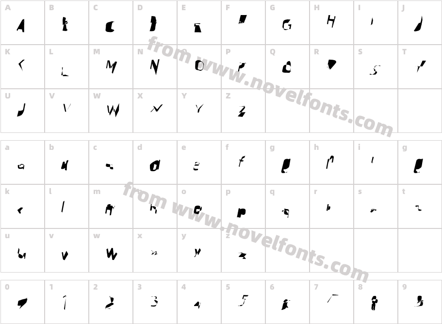 Arrow ItalicCharacter Map