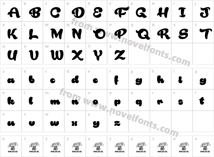 Rakoon Personal UseCharacter Map