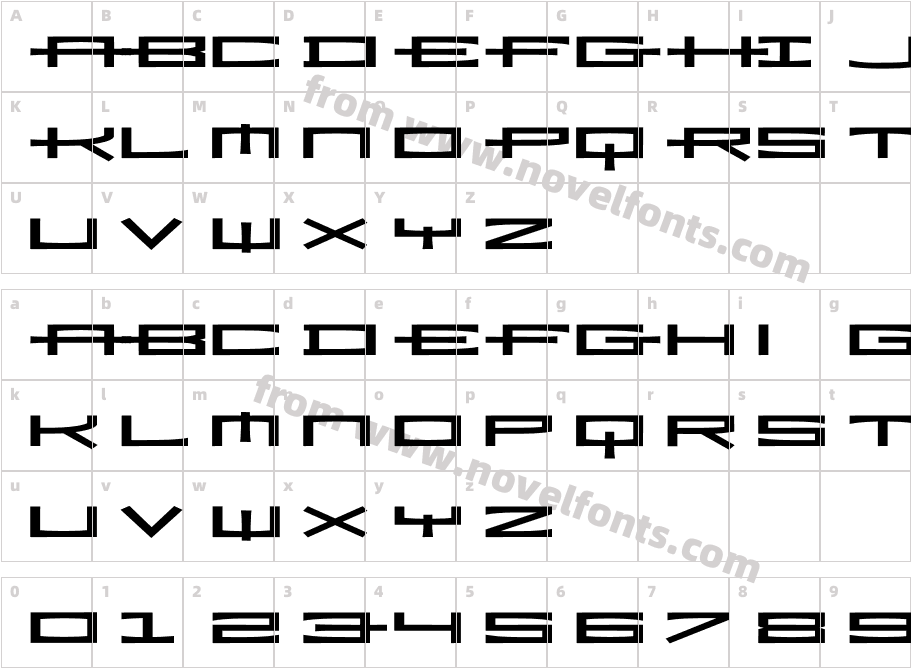 Ramiz-BoldExtCharacter Map