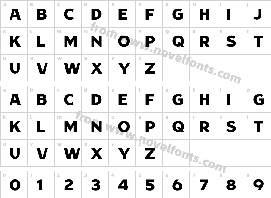 Random 11 BoldCharacter Map