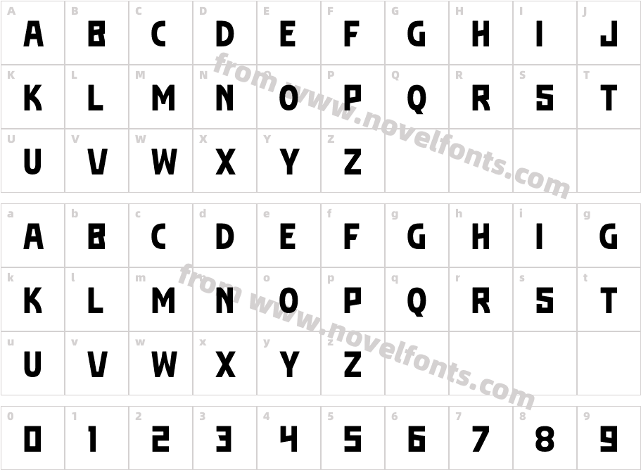 Random 8 BoldCharacter Map