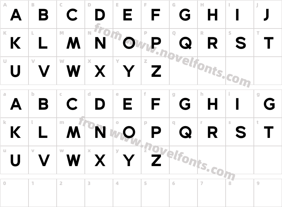 Random Nine BoldCharacter Map