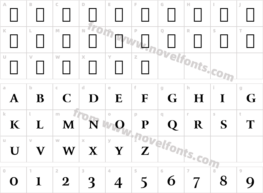 Arrus SmCap BT Bold Small CapCharacter Map