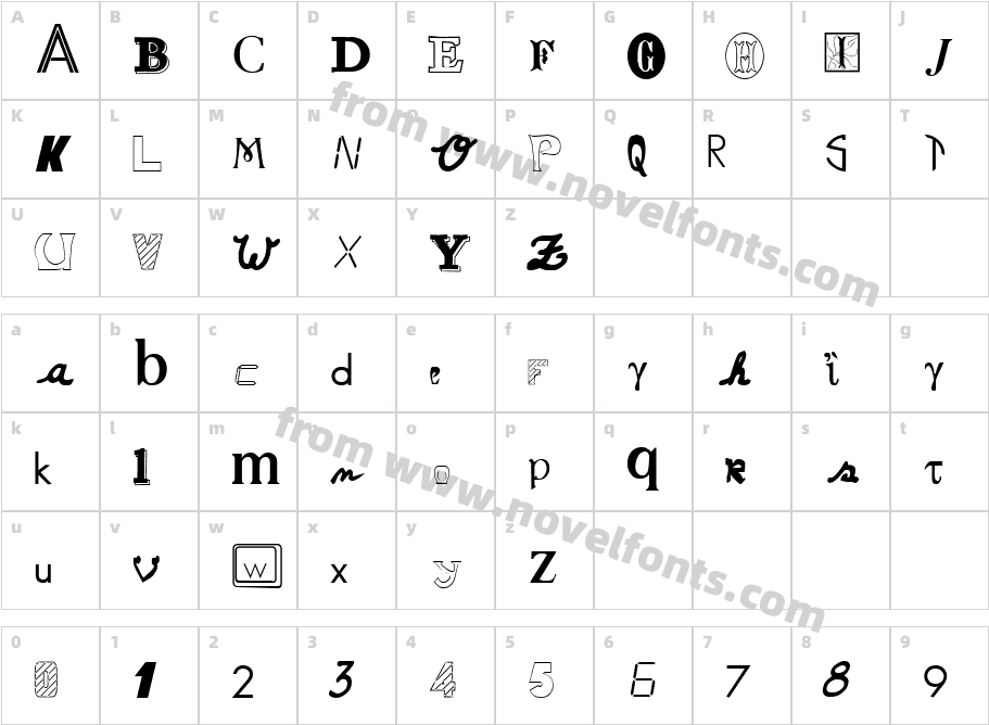 Ransom Notes NormalCharacter Map