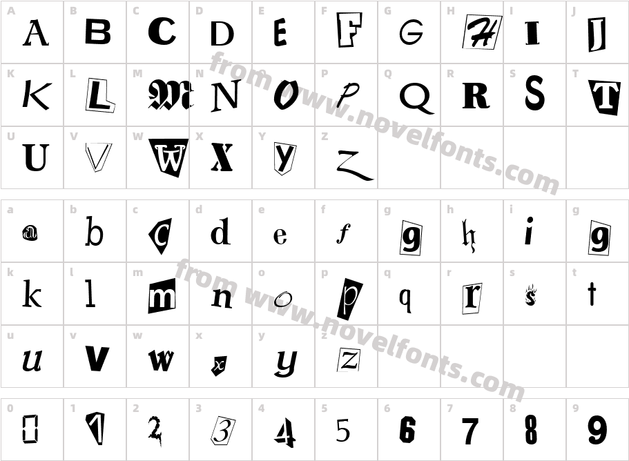 RansomNoteCharacter Map