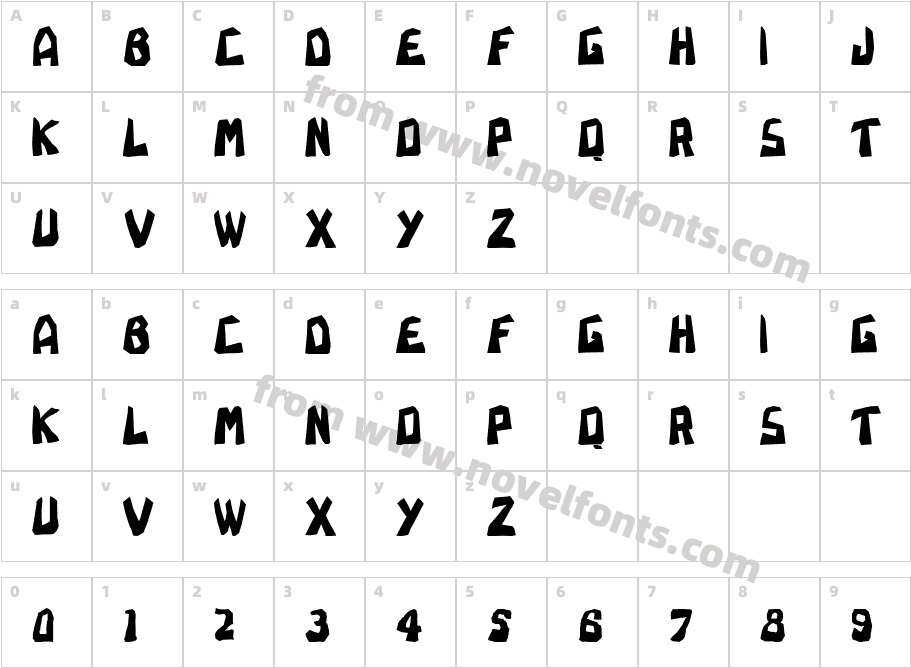 RapaduraCharacter Map