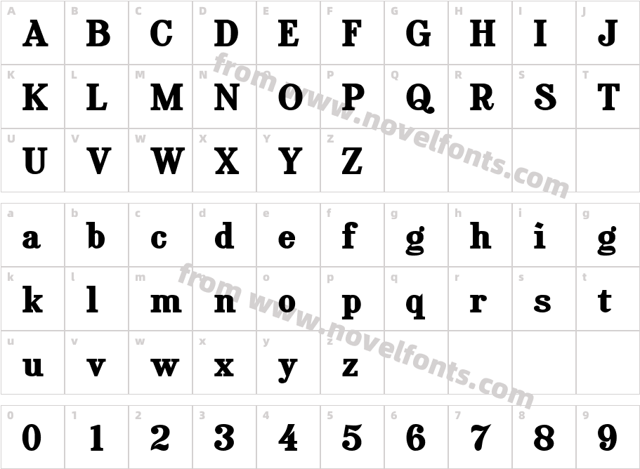 RataczakExtraBoldCharacter Map