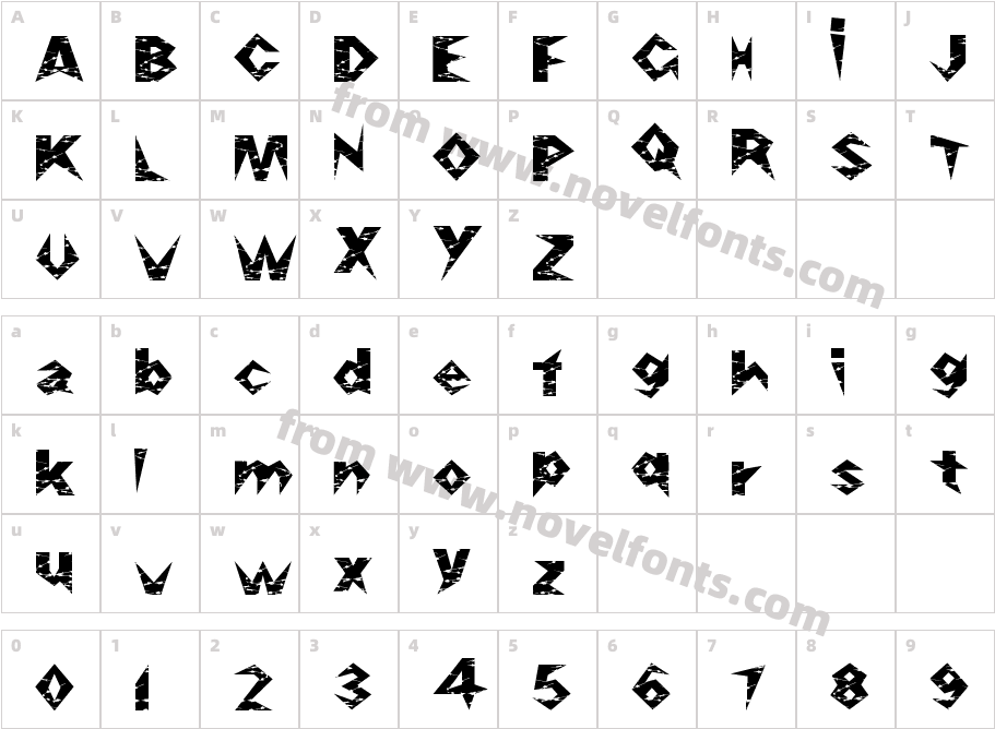 RazorSliceCharacter Map