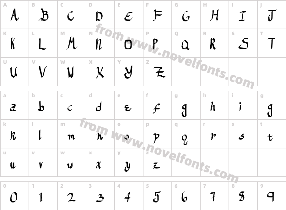 ReGifter BoldCharacter Map