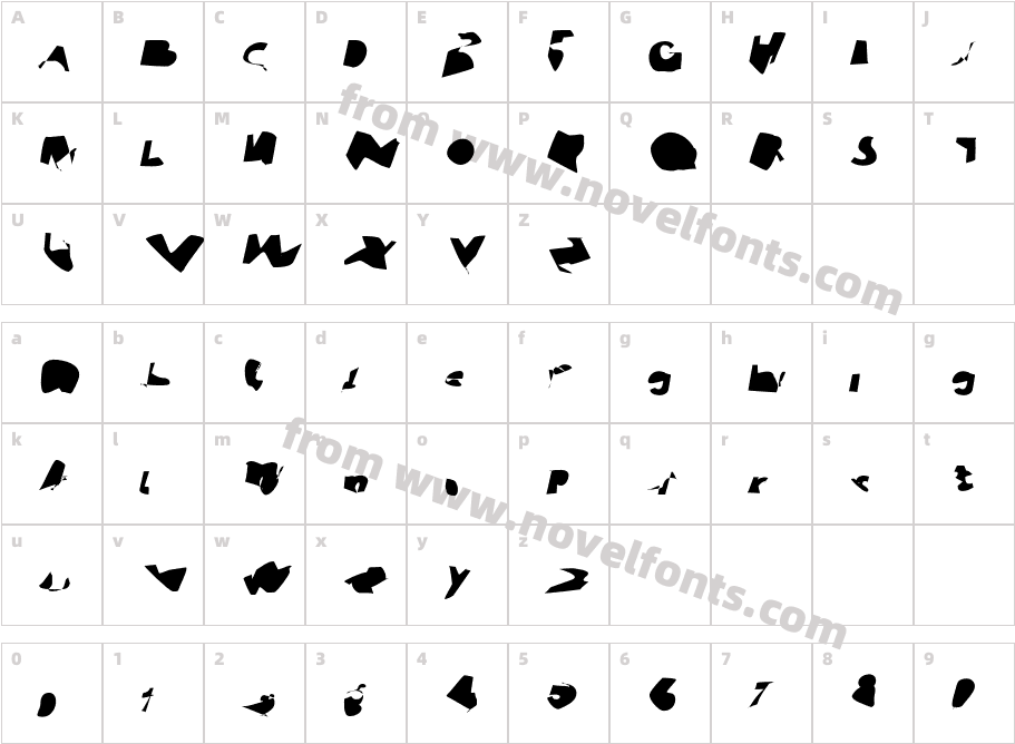 Recovery ObliqueCharacter Map