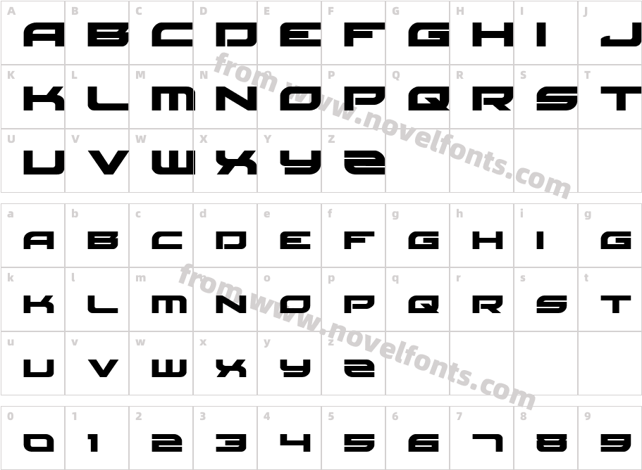 Red Rocket ExpandedCharacter Map