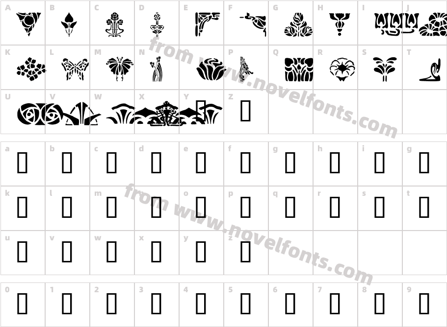 ArtNouveau1Character Map