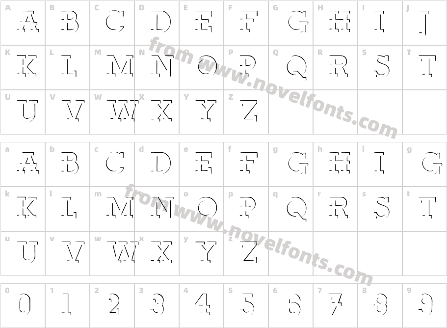 ReliefDeco MediumCharacter Map