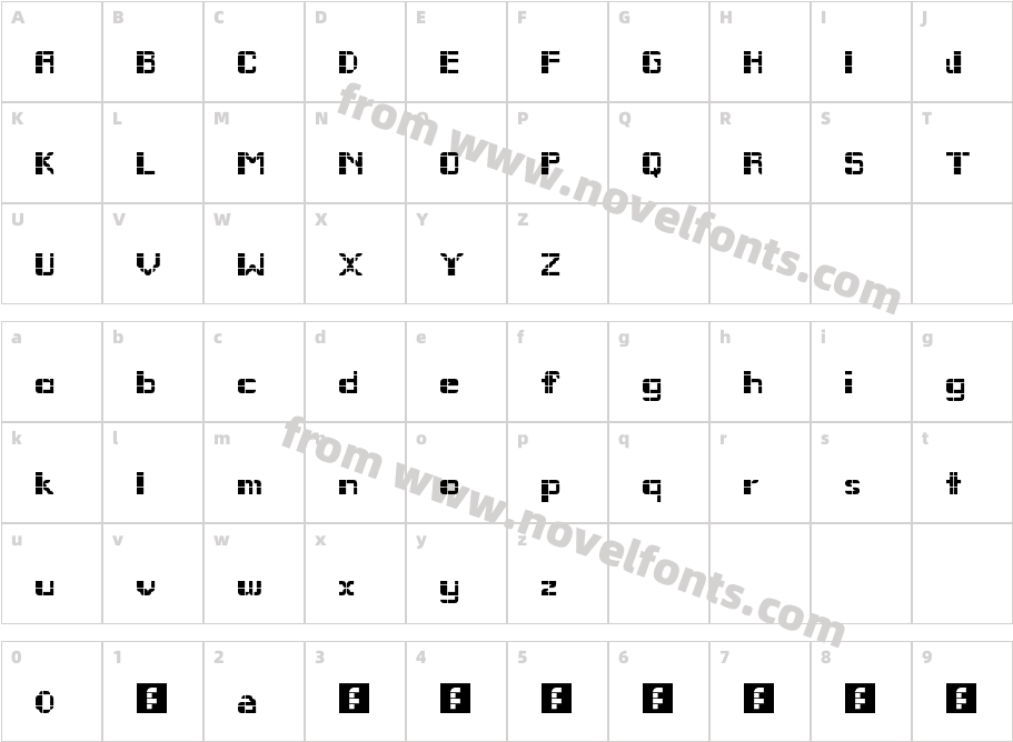 Remodula RegularCharacter Map