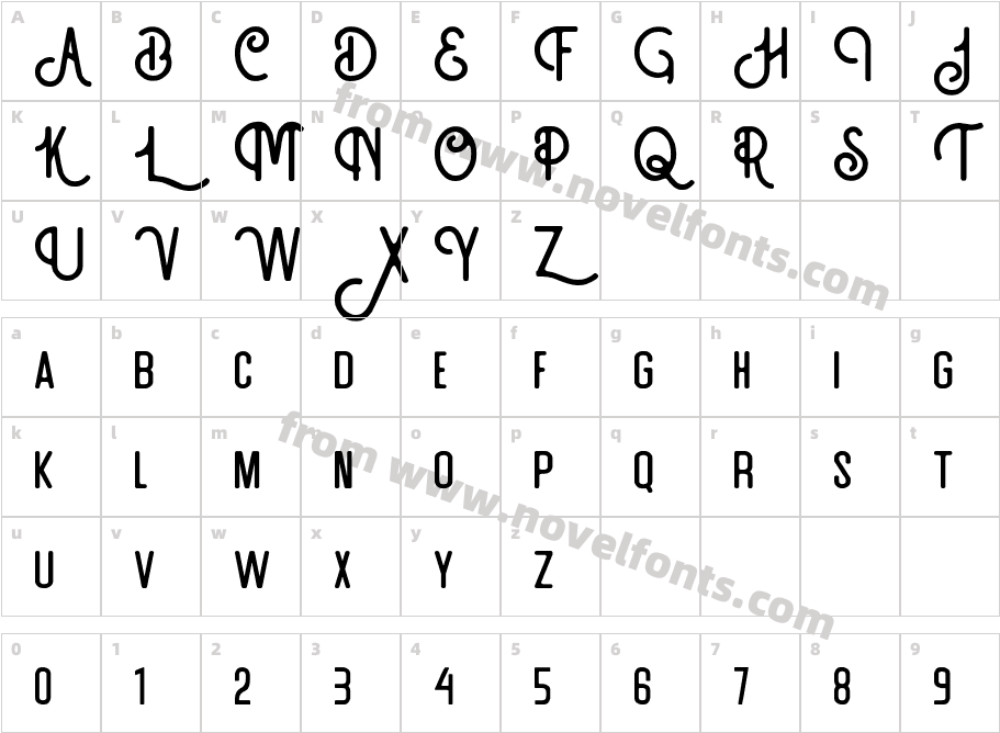 Artefak Clean TypefaceCharacter Map