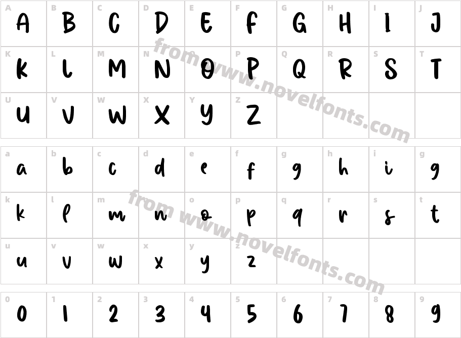 RenattaWillonaRegularCharacter Map