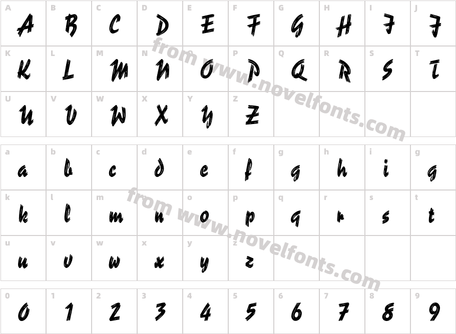 Reporter FontCharacter Map