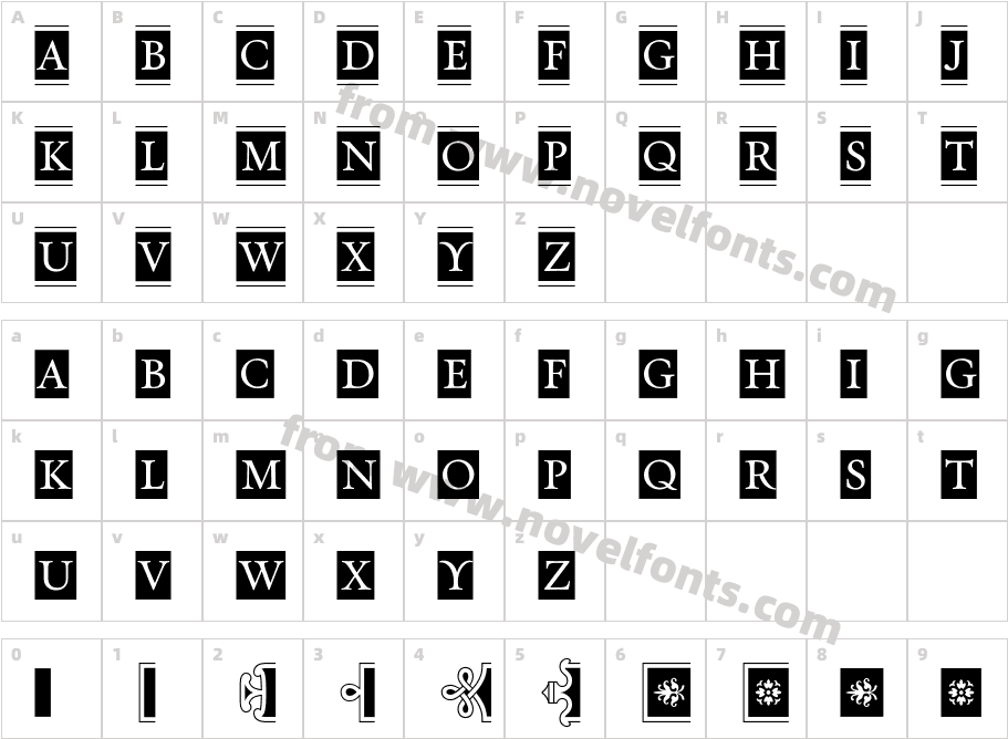 RequiemOrnaments HTF-TextCharacter Map