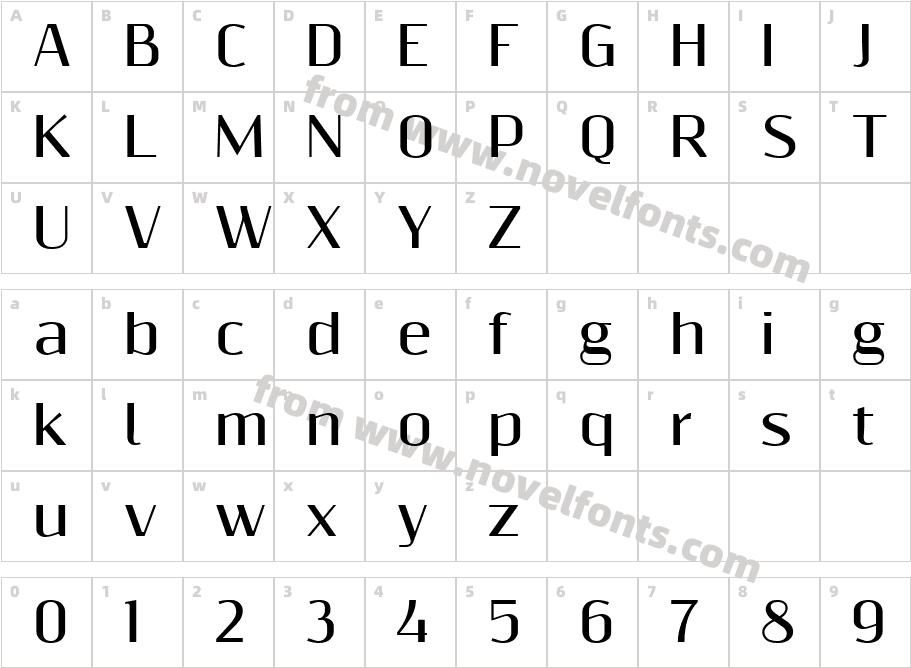 Resagnicto BoldCharacter Map