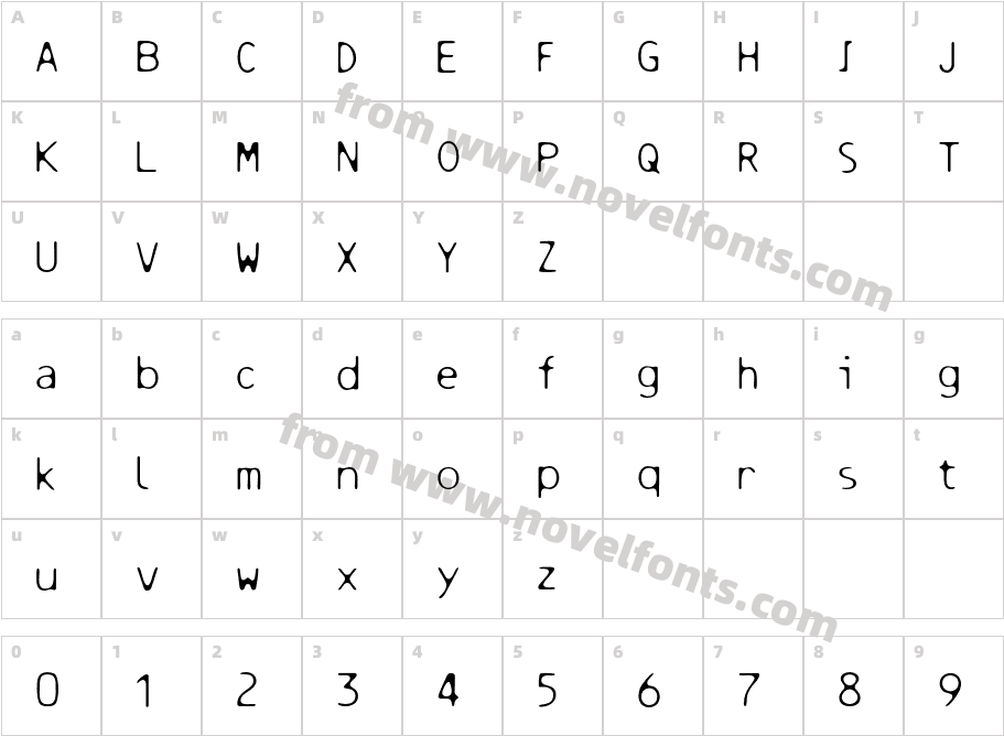 Resbaloso SlippingCharacter Map