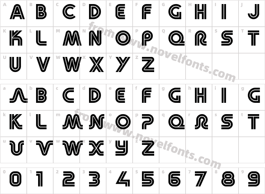 Retro Stereo WideCharacter Map