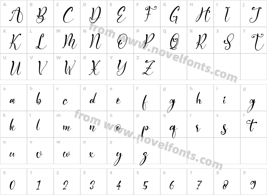 Artistica ItalicCharacter Map