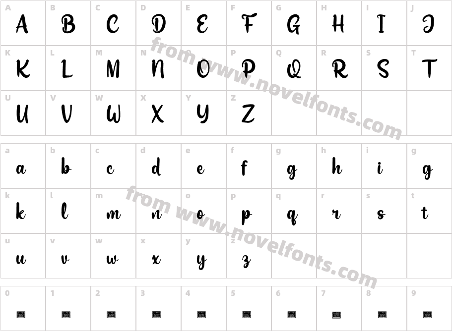 Rettyllda Personal UseCharacter Map