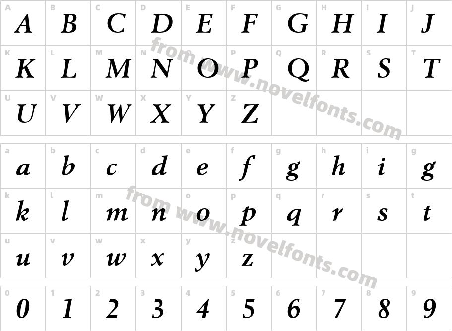 Revival565 BT Bold ItalicCharacter Map