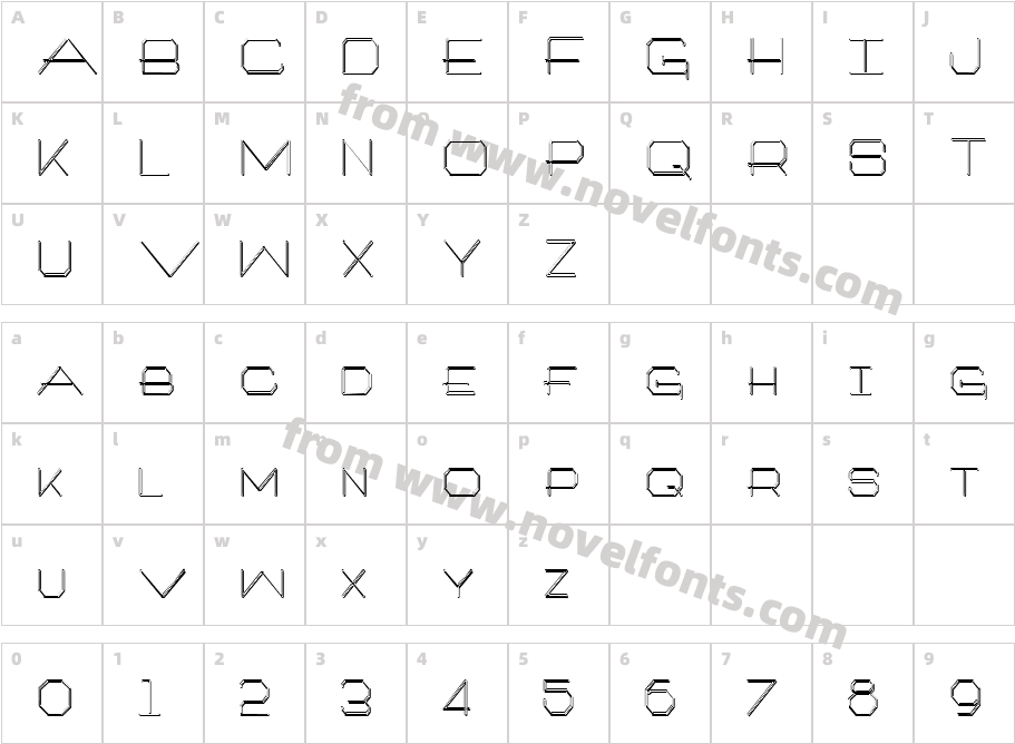 Artlook 3-D NarrowCharacter Map