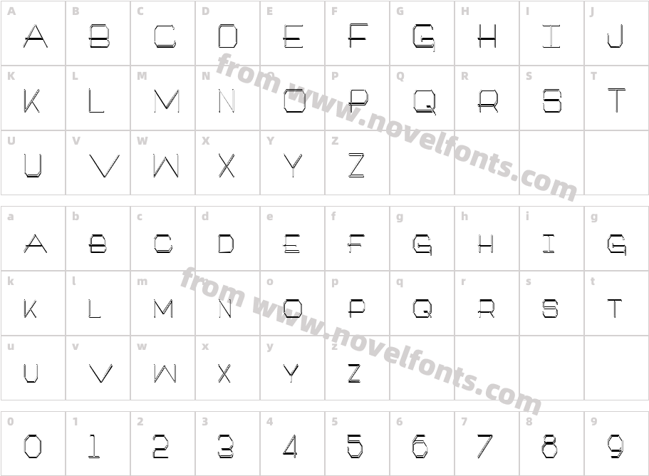 Artlook 3-D NarrowerCharacter Map