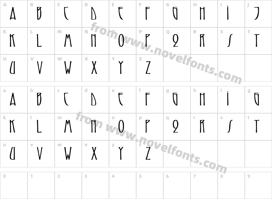 ReynoldCaps Cn BoldCharacter Map