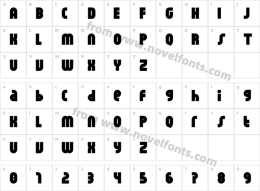 Rhino PontaCharacter Map