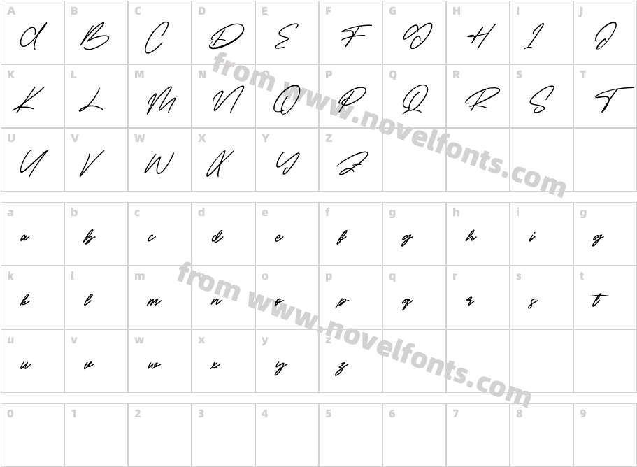 Rialltos Free RegularCharacter Map