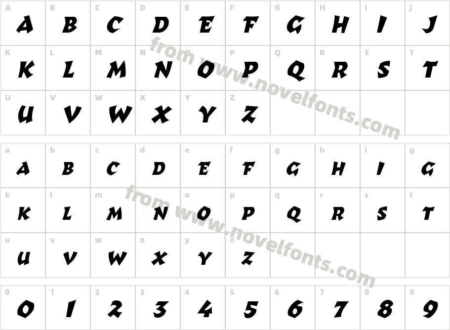 Richter ItalicCharacter Map