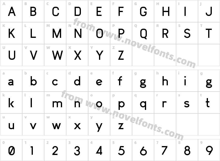 Arvin BoldCharacter Map