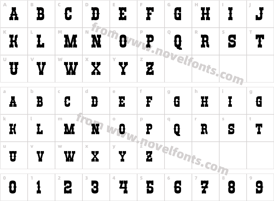 Rio Oro BoldCharacter Map