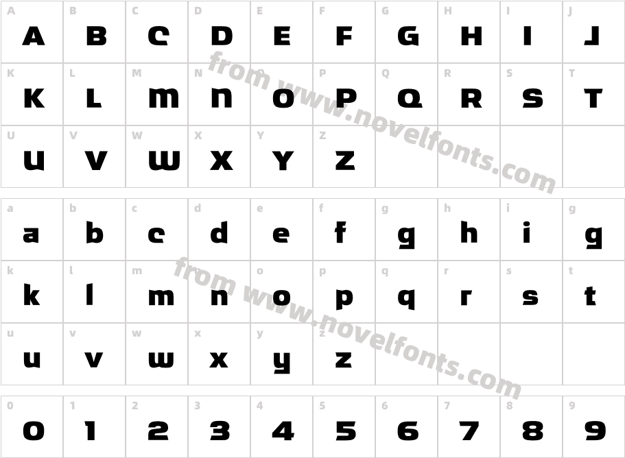 Ritafurey-BoldCharacter Map